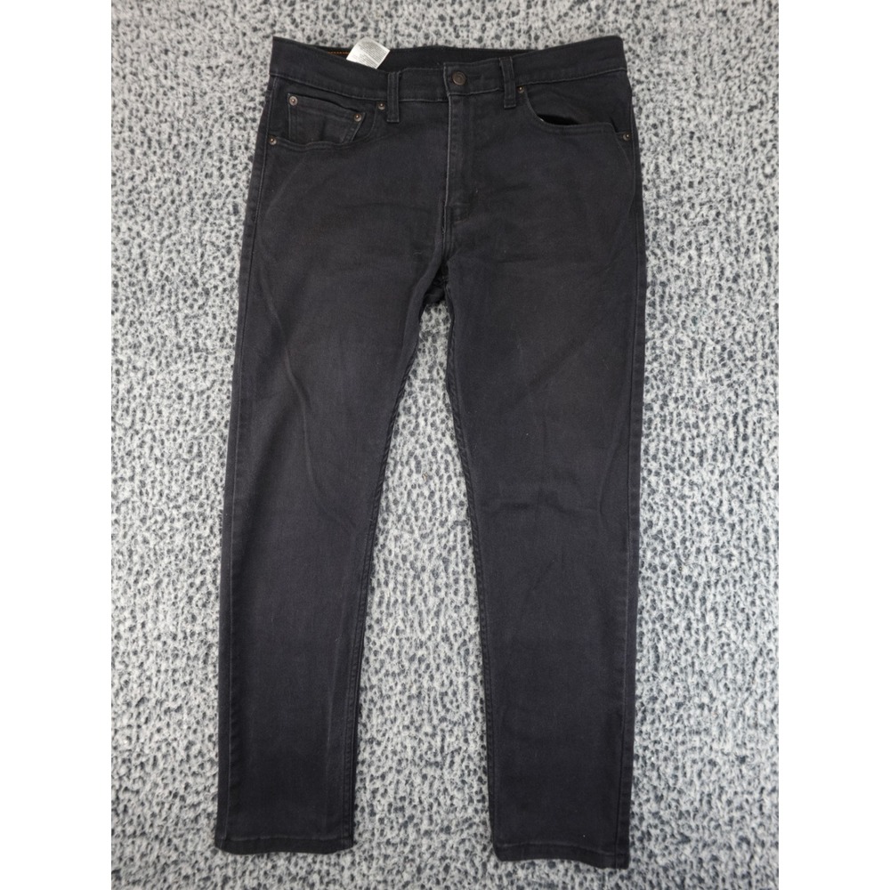 Levis 512 Slim Fit Jeans Mens‎ 33x30 Black Denim 04511-4406